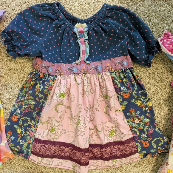 Matilda Jane Girls Tops Lot and Ruffle Skirt Hearts Unicorn Floral Polka Dot - Picture 3 of 7